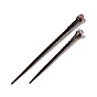 Swartizia Spp Wood Hair Sticks, with Natural Mixed Gemstone