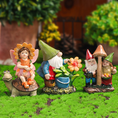 Décorations d'affichage de figurines en résine, décoration de jardin micro paysager