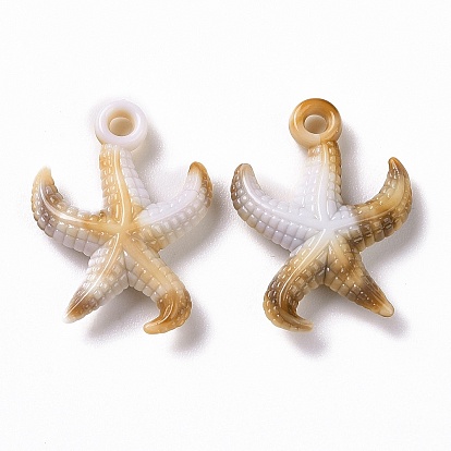 Acrylic Pendants, Imitation Gemstone Style, Starfish