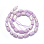 Kunzite naturelles brins de perles, perles de spodumène, colonne, facette, givré