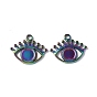 Ion Plating(IP) 304 Stainless Steel Pendant Cabochon Settings, Eye