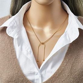 Minimalist Pull Chain Necklace for Women with Unique Design and Cool Style