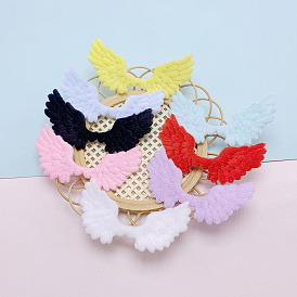 Angel Wing Shape Sew on Fluffy Ornament Accessories, DIY Sewing Craft Decoration