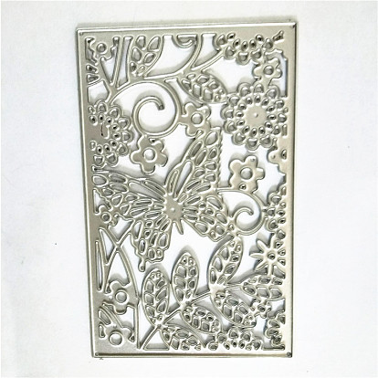Carbon Steel Cutting Dies Stencils, for DIY Scrapbooking/Photo Album, Decorative Embossing DIY Paper Card, Butterfly & Flower