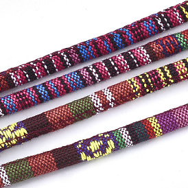 Cordes en tissu de style ethnique, avec cordon en coton à l'intérieur