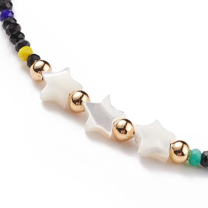 Shell Star & Glass Beaded Necklace for Women