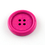 4-отверстие кнопки окрашенные деревянные, большие кнопки, плоско-круглые