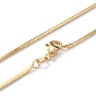 Brass Snake Chain Necklaces, with Lobster Claw Clasps, Long-Lasting Plated