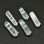 Natural Quartz Crystal Beads, Rock Crystal, Healing Stones, Reiki Energy Balancing Meditation Therapy Wand, No Hole/Undrilled, Double Terminated Point