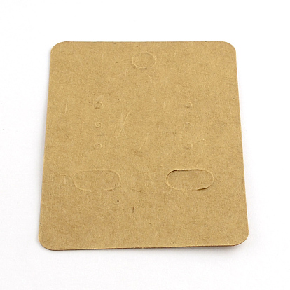 Forme rectangle cartes d'affichage carton boucle d'oreille, 70x50x0.5mm