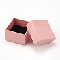 Boîtes à boucles d'oreilles en carton, avec une éponge noire, pour emballage cadeau bijoux