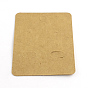 Forme rectangle cartes d'affichage carton boucle d'oreille, 70x50x0.5mm