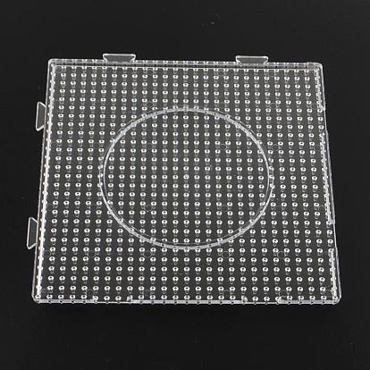 Square ABC Plastic Pegboards used for 5x5mm DIY Fuse Beads, 138x138x5mm