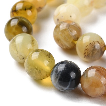 Natural Yellow Opal Beads Strands, Grade B, Round