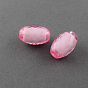 Transparent Acrylic Beads, Bead in Bead, Faceted, Oval, 10x7mm, Hole: 2mm, 1800pcs/500g