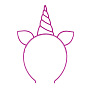 Lindas bandas de plástico para la cabeza de unicornio, accesorios para el cabello de bricolaje para niñas