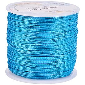 PandaHall Elite Round Waxed Polyester Cords, Twisted Cord