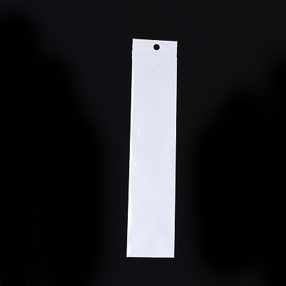 Sacs de cellophane de film de perle, matériel opp, scellage auto-adhésif, avec trou de suspension, rectangle