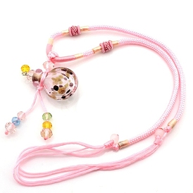 Lampwork Perfume Bottle Necklaces with Ropes