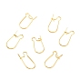 Brass Hoop Earring Findings, Kidney Ear Wire, Long-Lasting Plated