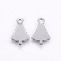 201 Stainless Steel Charms, Stamping Blank Tag, Christmas Tree
