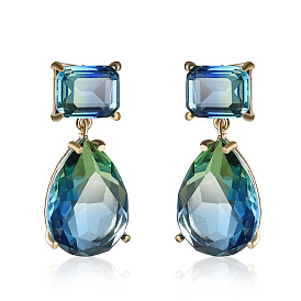 Gradient Citrine Earrings - Elegant, Long, High-quality Jewelry.