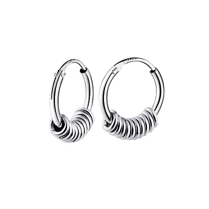 925 серьги-кольца из стерлингового серебра с круглыми бусинами для женщин