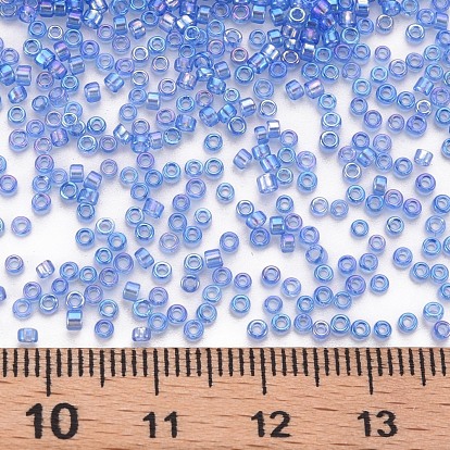 Glass Cylinder Beads, Seed Beads, Transparent Colours Rainbow, Round Hole