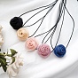 Cloth Choker Necklaces, Rose Flower