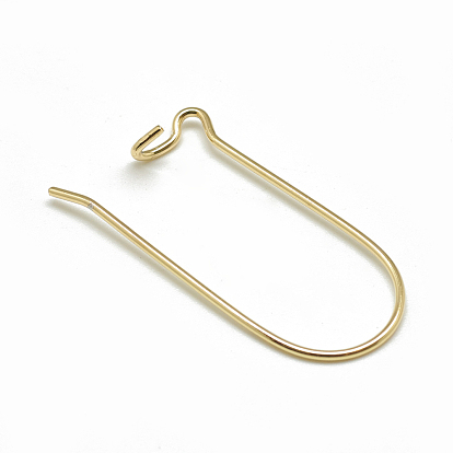 Brass Hoop Earrings, Real 18K Gold Plated