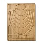 Tablero de diseño de cuentas de bambú, bandeja para hacer collares y joyas con cuentas diy, Rectángulo