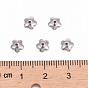 5 de la flor de pétalos casquillos del grano suave superficie de acero inoxidable 304, 5.5x6x2 mm, agujero: 0.5 mm