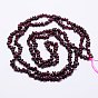 Natural Garnet Beads Strands, Chip, 4~9x3~5x1~4mm, Hole: 1mm, about 220pcs/strand, 32 inch