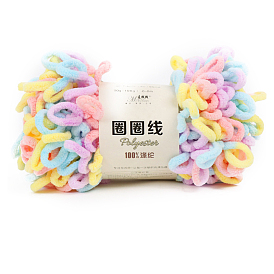 Macaron Color Arm Knitting Yarn, Super Soft Thick Fluffy Jumbo Chenille Polyester Yarn, for Blanket Pillows Home Decoration Projects