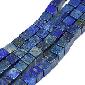 Lapis-lazuli, brins de perles naturels , cuboïde