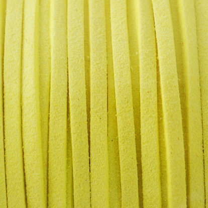 Шнуры из искусственной замши, искусственная замшевая кружева, 3x1.5 мм, 100 ярдов / рулон