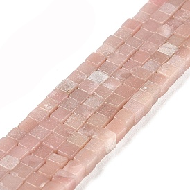 Natural Pink Opal Beads Strands, Cube