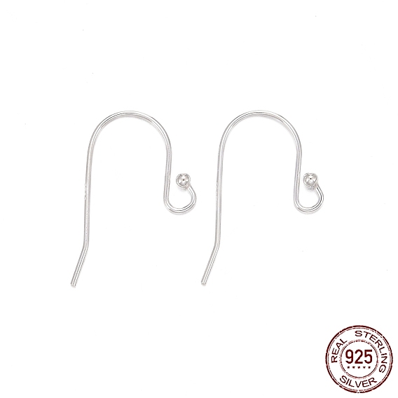 925 sterling boucle d'oreille en argent crochets, avec cachet 925