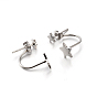 304 Stainless Steel Ear Studs, Hypoallergenic Earrings, Star