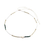 Colliers réglables de perles et de perles miyuki et de perles de turquoise africaine naturelle