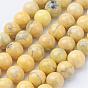 Chapelets de perles howlite naturelles , teint, ronde