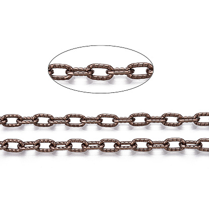 Aluminium Textured Cable Chains, Unwelded, with Spool