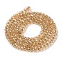 Transparent Electroplate Glass Beads Strands, Pearl Luster Plated, Faceted Round