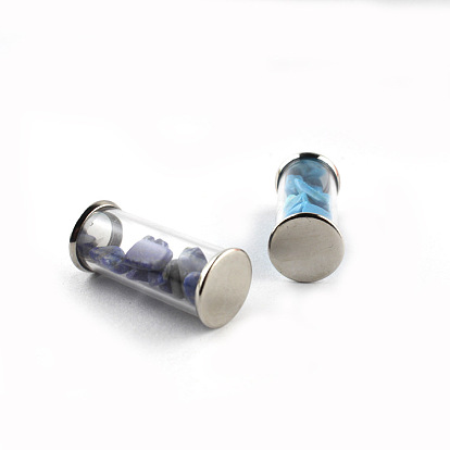 Bouteille de souhaits en verre avec collier pendentif en pierre de luminaires synthétiques, collier de bouteille à la dérive phosphorescent pour femme