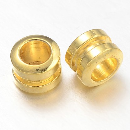 Column Brass Spacer Beads, 5x4mm, Hole: 2.5mm