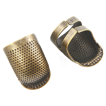 Brass Sewing Thimble Finger Protector, Adjustable Finger Shield Protector, DIY Sewing Tools