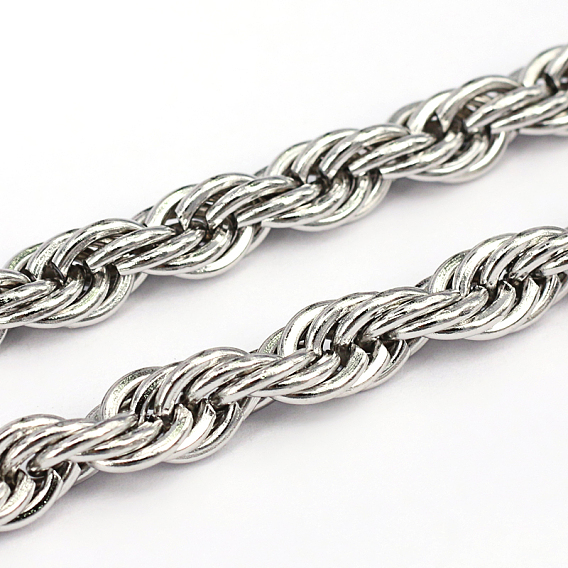 304 cadenas de cordón de acero inoxidable, sin soldar