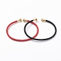 Braided Carbon Steel Wire Bracelet Making, with Golden Plated Brass End Caps