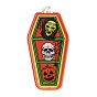 Halloween Acrylic Pendants, Coffin/Ghost/Lip Charm