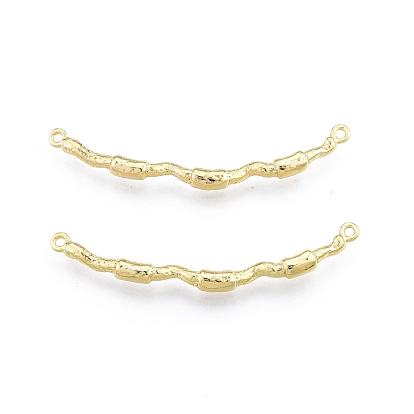 Ion Plating(IP) Brass Connector Charms, Wavy Stick Link